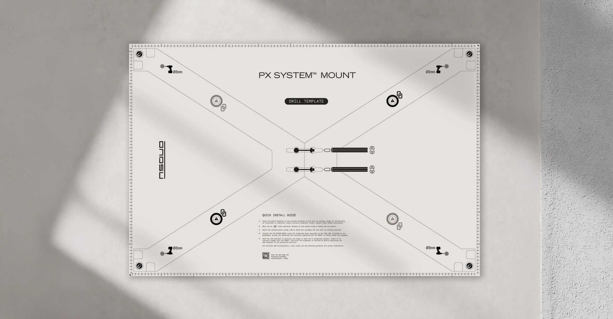 Drill template · printed 1:1